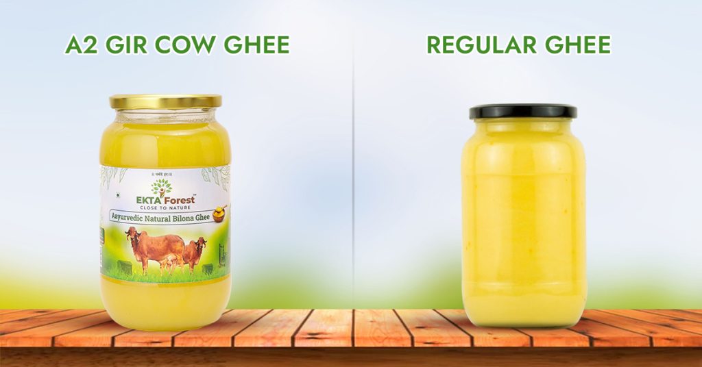 A2 Gir Cow Ghee vs. Regular Ghee