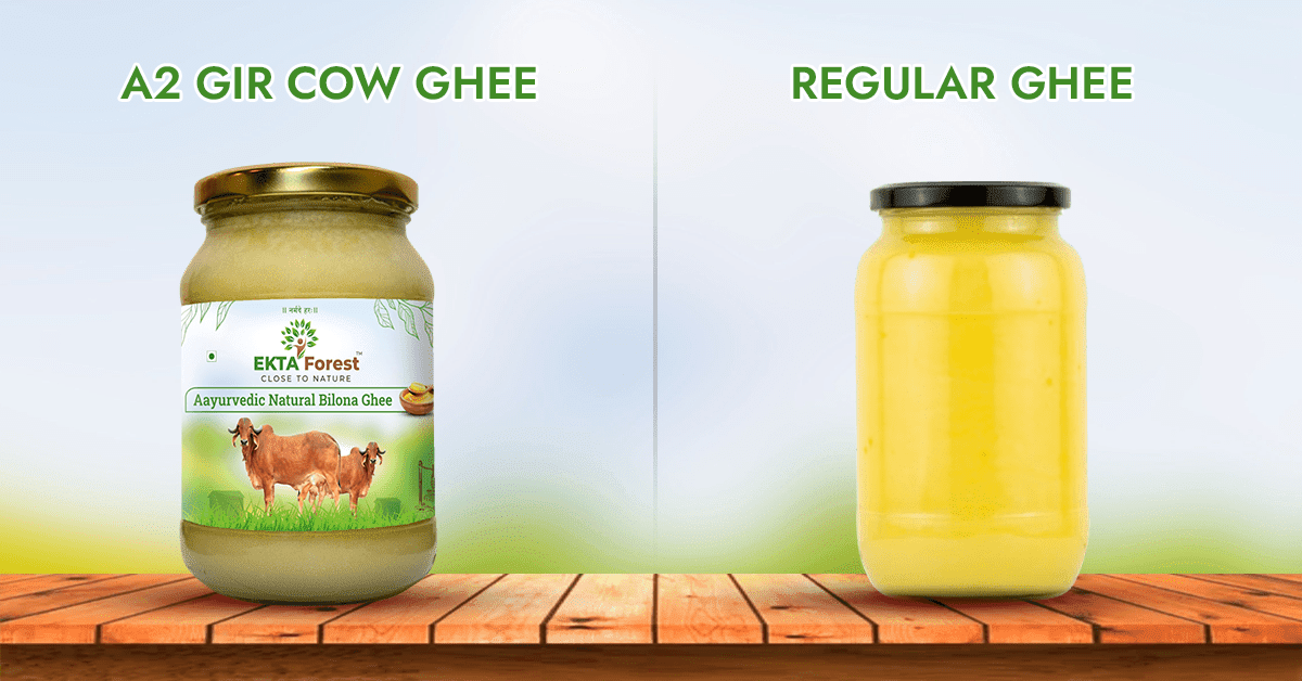 A2 Gir Cow Ghee vs. Regular Ghee